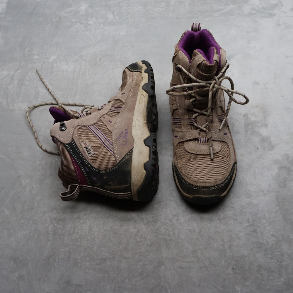 LL Bean Womens 9M Hiking Boots Brown Trail Model 4 Waterproof Adventure Outdoor